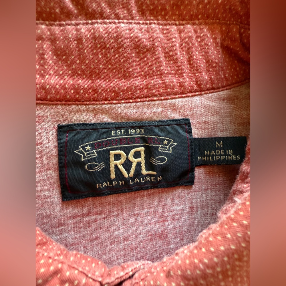 Ralph Lauren Double RL Pink Dot Western Shirt - Picture 6 of 11